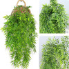 4 Pendentes Planta Artificial Decoração Folha De Bambu 6