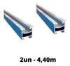 Perfil Trilho Estrutura Solar 4,40mt + Middle E End Clamp 1