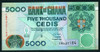 Ghana Billete De 5000 Cedis Año 2006 Sin Circular 1
