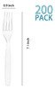 200 Tenedores De Plástico Desechables Transparentes, T... 1