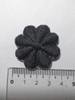Parche Aplique Bordado Flor 4cm.plancha Packx6 Negro Negra 1