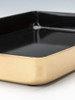 Bandeja Rectangular Negra Y Dorado Decoración Landmark 1