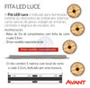 Fita Led Luce Cob 5 Metros 8w/m 320 Leds Branco Quente 3000k 2