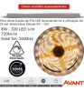 Fita Led Luce Cob 5 Metros 8w/m 320 Leds Branco Quente 3000k 4