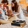 Fydee - Tocadiscos Bluetooth Con 2 Altavoces Estreo Integrad 6