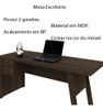 Mesa Com 2 Gavetas Me4122 Mdp Rustico - Gran Belo 3