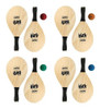 Set Paletas Playa Tenis Mor Madera 3 Piezas 2