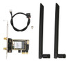 Placa Adaptadora Wifi Pcie 6e 2.4g/5g/6ghz Até 2400mbps Dual 0