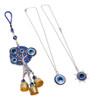 Conjunto De Joias Evil Eye Exquisite Beautiful Blue Blessing 5
