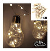 Luces Led Alambre Blanco Calido Lamparita Focos + 10 Broches 4
