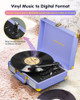Tocadiscos De Vinilo Vintage De 3 Velocidades Bluetooth Port 4