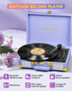 Tocadiscos De Vinilo Vintage De 3 Velocidades Bluetooth Port 6