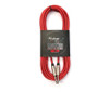 Cable Western Instrumentos Plug 6 Mts Recto Textil Rojo 0