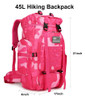 Mochila De Senderismo W Wintming 45l Rosa Tipo Tactica 2