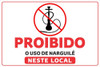 Placa Sinalização Ps 2mm 20x30 Proibido Narguilé Neste Local 1