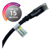 Patch Cord Rj45 Cat6 15mt 100% Cobre Homologado Anatel Preto 1