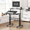 Escritorio Móvil Ajustable En Altura, 80 Cm De Ancho, Negro 7