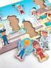 Brinquedo Educativo Tabuleiro Encaixe Profissões Mdf 4