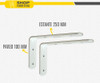 Soporte Estante Mensula Forte Sc 100x250 Mm Blanco X Par 3