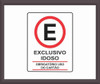 Placa Sinalização Ps 2mm 70 X 90 - Estacione Exclusivo Idoso 0