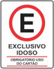 Placa Sinalização Ps 2mm 70 X 90 - Estacione Exclusivo Idoso 1