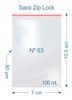 1.000 Sacos Plástico Zip Lock Nº3 7x10,5-80 1