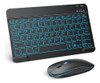 Combo De Teclado Y Mouse Bluetooth Negro Retroiluminado Para 0