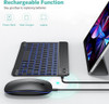 Combo De Teclado Y Mouse Bluetooth Negro Retroiluminado Para 3