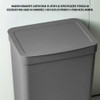 4x Lixeira De Banheiro Com Pedal 12 Litros Ou Trium Cinza 4
