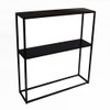 Mesa De Arrime Recibidor Auxiliar Hierro Chapa 2 Estantes 0