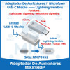 Adaptador Usb C A Lightning Para Microfono Inalambrico/ Mike 1