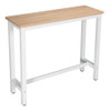 Barra Hierro Y Madera Blanco/natural 120x40x100 Cm Circuit 2