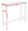 Barra Hierro Y Madera Blanco/natural 120x40x100 Cm Circuit 3