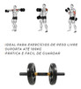 Barra Maciça Musculação Halter 40cm Recartilho C/ Presilhas 6