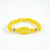 Pulseira Oxum Cristal 8mm Com Firma Búzios Amarelo 2