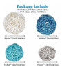 Esferas Decorativas De Ratan 36u. 4 Tamaños,4 Tonos Azul 1 Esferas Decorativas De Ratan 36u. 4 Tamaños,4 Tonos Azul 1
