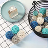 Esferas Decorativas De Ratan 36u. 4 Tamaños,4 Tonos Azul 4 Esferas Decorativas De Ratan 36u. 4 Tamaños,4 Tonos Azul 4
