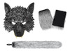 Lobo Cauda E Luvas Halloween Cosplay Com Máscara 23cmx23cm 7