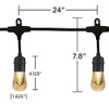 Ilumine Las Luces De Cadena De Café Led Vintage, Negro, 48 P 6