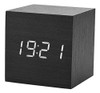 Despertador Digital Luz Led De Madera Cubo Moderno Multifunc 1
