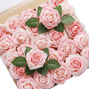 Derblue 60 Piezas Rosas Artificiales Flores De Aspecto Real 0
