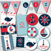 Kit Imprimible Personalizado Nautico Barco Navy Candy Cumple 1