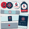Kit Imprimible Personalizado Nautico Barco Navy Candy Cumple 2