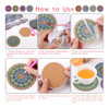 Pintura Por Diamante Kit  8 Posavasos  - Mandalas A 4