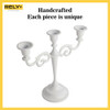 Candelabro De 3 Brazos De 25cm De Alto Blanco 5
