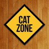 Placa Decorativa Gatinho Gato - Cat Zone (v2) 0