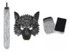 3 Cauda De Lobo E Luvas, Halloween Com Máscara 23cmx23cm 0
