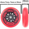 Ruedas Aowish Para Inline Hockey Skates 85a-abec-9  4u. 72mm 3