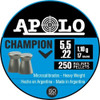 Balines Apolo Champion Cal 5.5 Mm Lata 250 Microcalibrados 0 Balines Apolo Champion Cal 5.5 Mm Lata 250 Microcalibrados 0