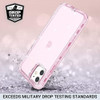 Funda Para iPhone 11, Transparente/rosa/glitter/resistente 2